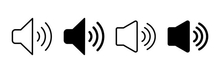 Speaker icon vector isolated on white background. Volume icon. Loudspeaker icon vector. Audio. Sound