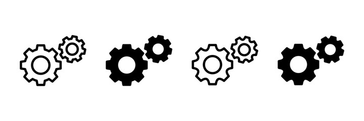 setting Icon vector isolated on white background. setting vector icon. Cog settings Icon Symbol. Gear