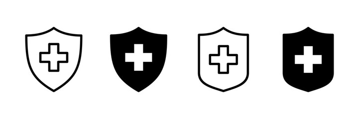 Health insurance icon vector isolated on white background. Insurance health document icon