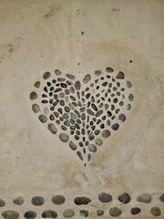 heart on stone