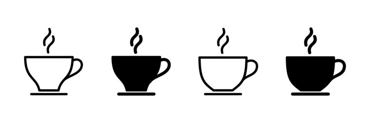 coffee cup icon vector isolated on white background. Coffee cup icon. Coffee vector icon. Tea