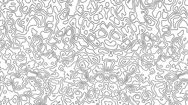 contours Geographic mountain topography vector illustration, Topographic pattern texture, Map on land vector terrain. Elevation graphic contour height lines, Topographic map, 4k animation background