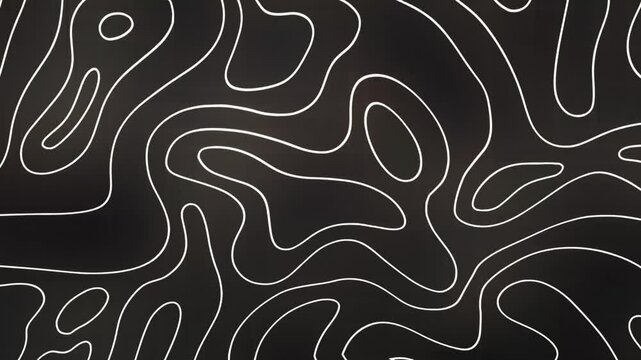 contours Geographic mountain topography vector illustration, Topographic pattern texture, Map on land vector terrain. Elevation graphic contour height lines, Topographic map, 4k animation background