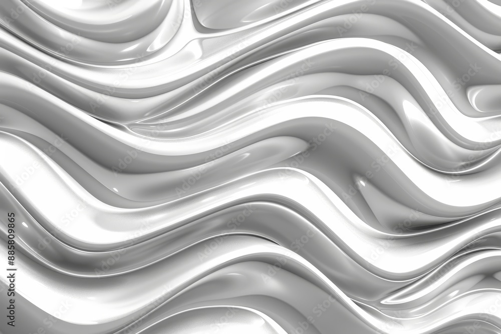 Poster abstract gentle waves, elegant soft white background with light and subtle shadows, high resolution.