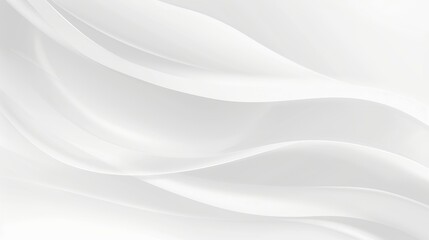 Obraz premium Abstract White and Gray Smooth Wave Background, Wavy Flowing Soft Gradient, Light Elegant Texture