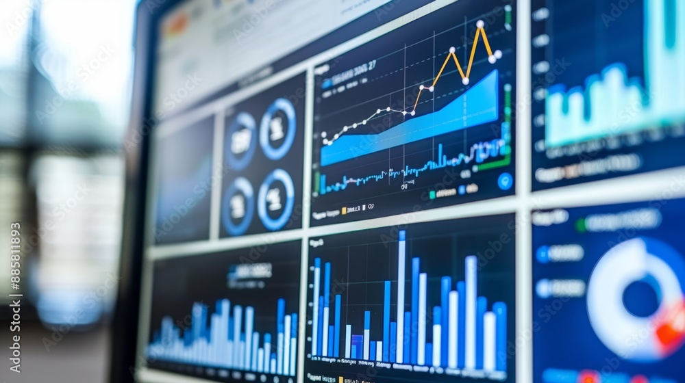 Poster cutting edge conference room with advanced technology and a large touchscreen display