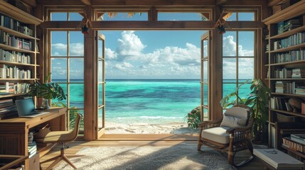 Seaside Serenity Tranquil Oceanfront Cabin with Stunning Views and Inspiring Workspace Canon EOS R5 Photography