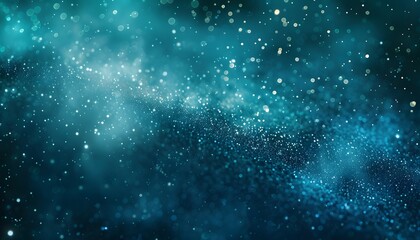 Obraz premium Abstract Blue Green Glitter Dust Background