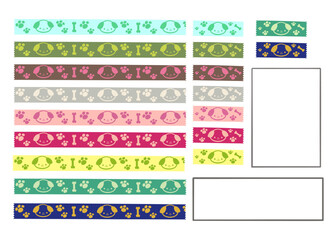 マスキングテープセット犬柄①