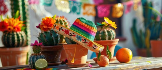 Sombrero and Cactus Fiesta