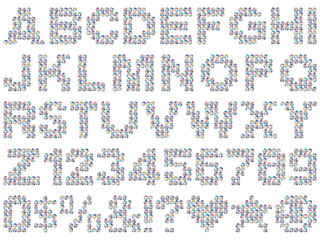 ラインストーン、文字、オーロラ