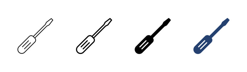 Screwdriver icon set. tools icon vector