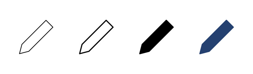 Pencil icon set. pen symbol. edit icon vector