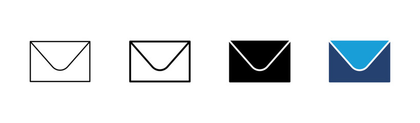 Mail icon set. email icon vector. E-mail icon. Envelope illustration