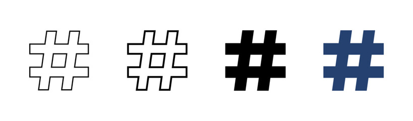 Obraz premium Hashtag icon set. hashtag symbol
