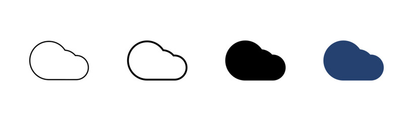 Cloud icon set. cloud vector icon