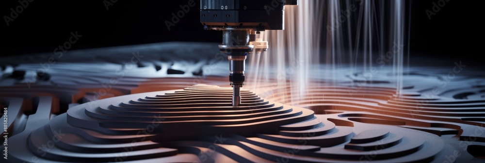 Aufkleber intricate wood design revealed cnc machine unveiling unique textures and patterns in wood grain
