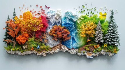 Four Seasons in a Miniature Forest