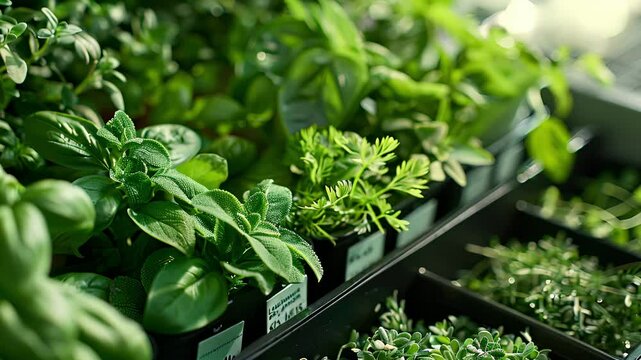 Closeup of the herb keepers label holder providing a professional and organized way to keep track of different herbs.