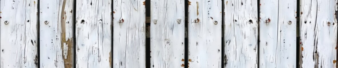 White wooden background, old shabby texture. Rustic wood backdrop for banner, poster, wallpaper. Abstract grunge texture with copy space. Flay lay, top view