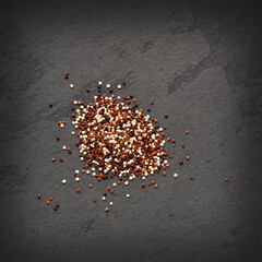 Mixed white, red and black quinoa seeds - Chenopodium quinoa