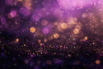 Fototapeta premium Purple and gold abstract background with lights