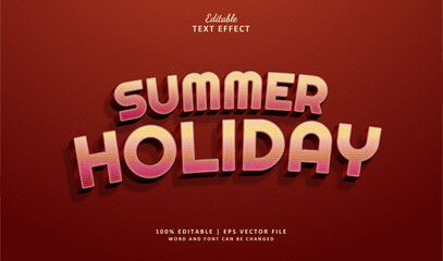 Summer Holiday Editable Text Effect Style 3d