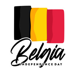 Fototapeta premium Happy Belgian Independence Day to all Belgian citizens
