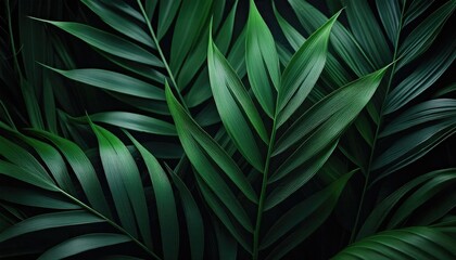 Fototapeta premium Grass images, Dark wallpaper, Dark background, palm leaf background, Grasses are spread all over the background