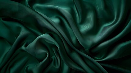 Obraz premium Elegant Green Fabric Drape For Product Photography Background