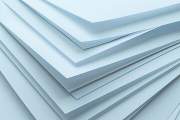 Obraz premium A pile of white papers stacked one on top of another