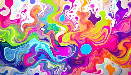 Abstract Colorful Swirling Pattern