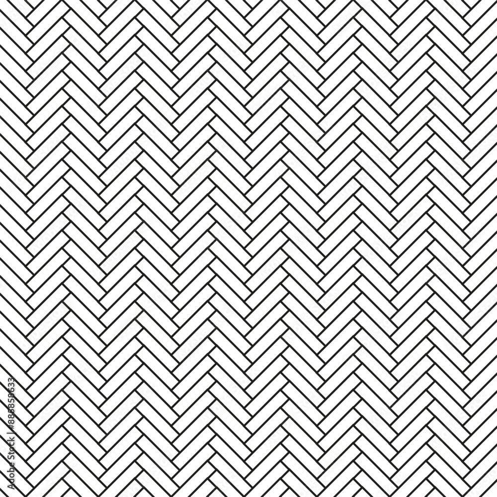 Poster herringbone seamless pattern. black and white vector. geometric abstract design. symmetrical zigzag 