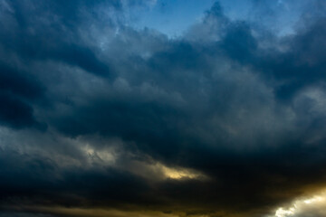 beautiful sky and clouds before storm