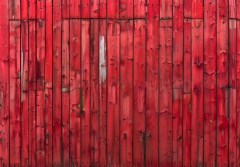 Weathered Red Wooden Wall Texture