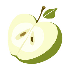 Fresh green apple isolated on a white background