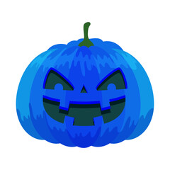 Hand drawn halloween pumpkin illustration on white background