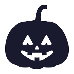 Hand drawn pumpkin silhouette illustration