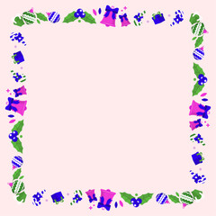 frame template for christmas season celebration, christmas wreath concept