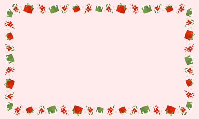 frame template for christmas season celebration, christmas wreath concept