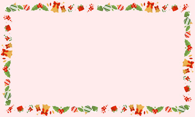 frame template for christmas season celebration, christmas wreath concept