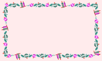 frame template for christmas season celebration, christmas wreath concept