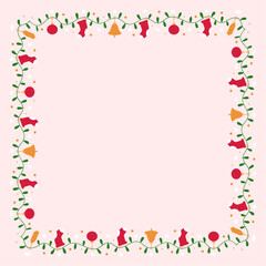 frame template for christmas season celebration, christmas wreath concept