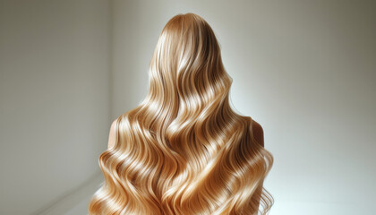 Fototapeta premium Luxurious healthy hair, blonde girl. Beauty woman.