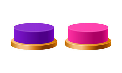 button concept illustration on a white background