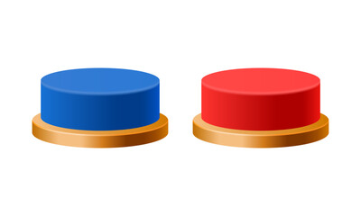 button concept illustration on white background