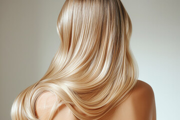Fototapeta premium Luxurious healthy hair, blonde girl. Beauty woman.