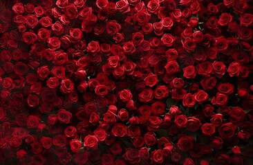 Hyperrealistic Red Rose Wall for Valentine's Day