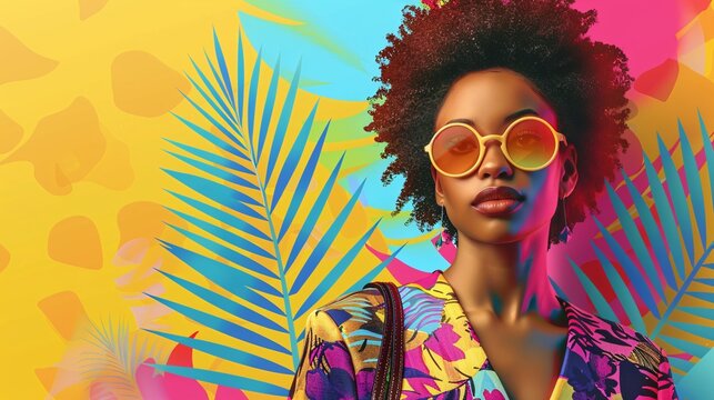 Illustration vector of a fashion sale banner with a vibrant, youthful design