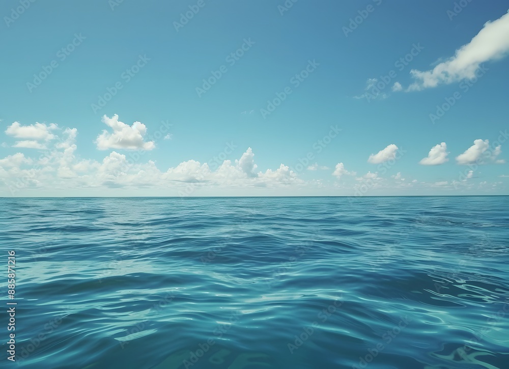 Canvas Prints Tranquil Ocean Landscape With Blue Sky